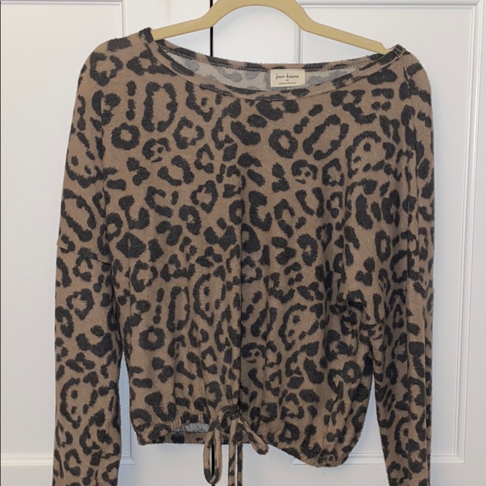 cheetah print sweater